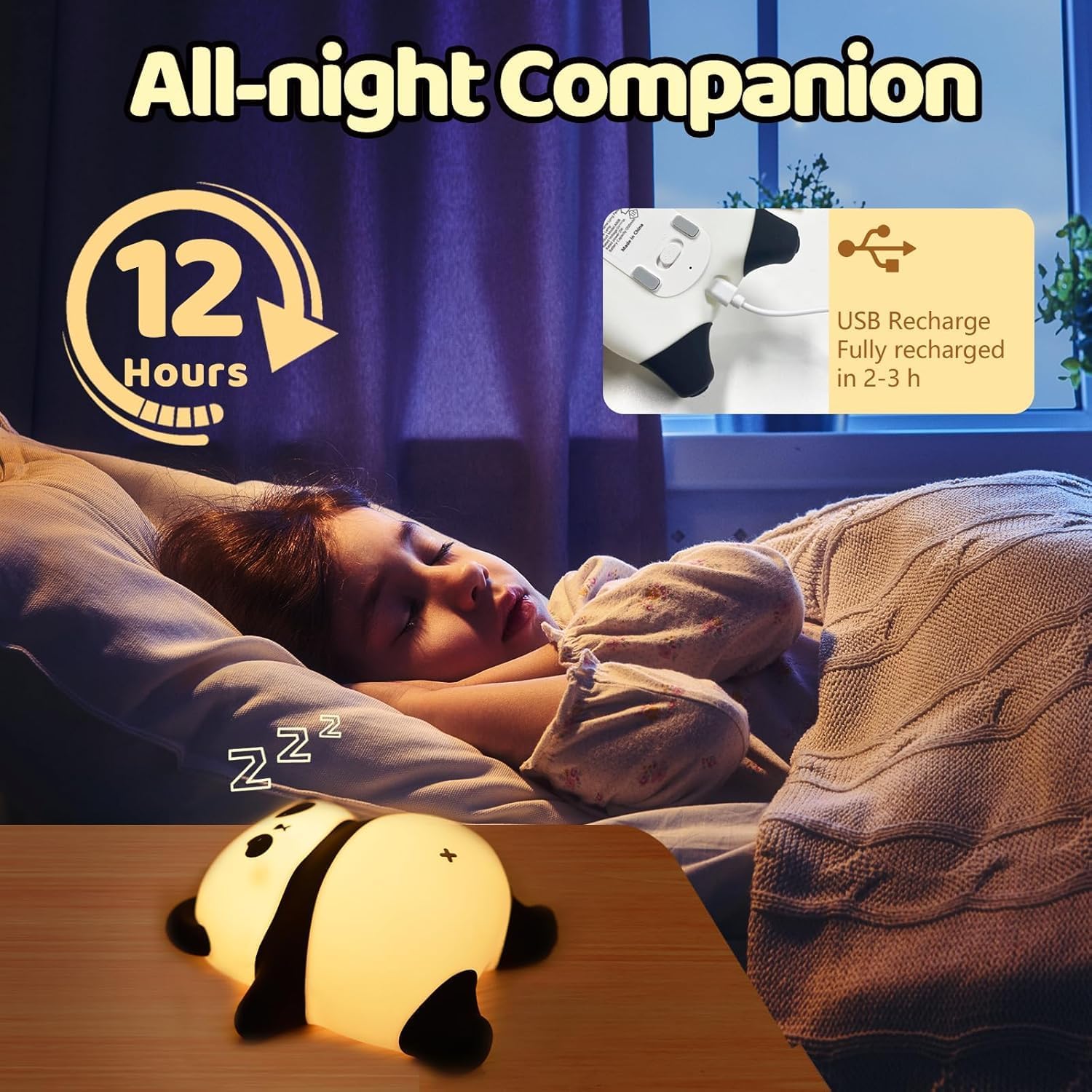 Lying Panda Lamp