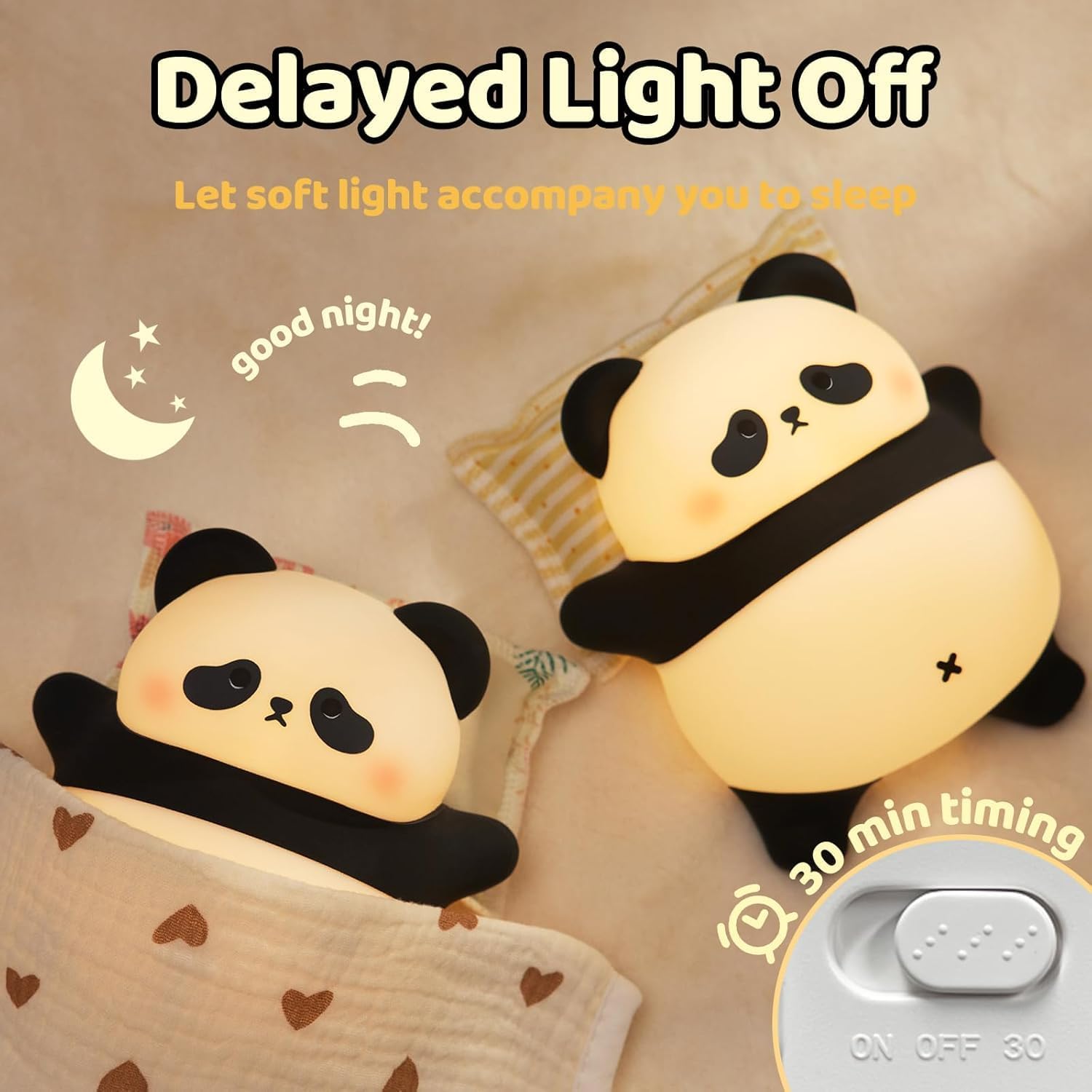 Lying Panda Lamp