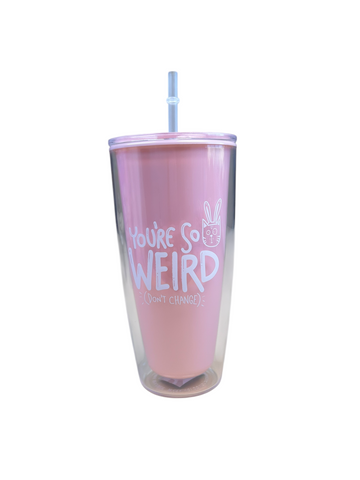 Funky Plastic Straw Cup 🥤 – Cool Sips, Funky Vibes