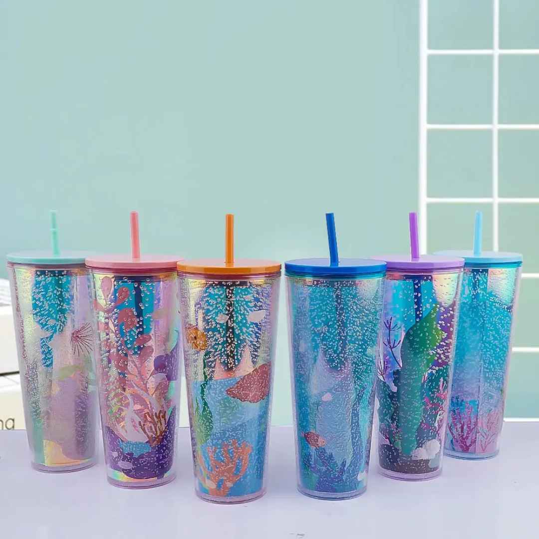 Funky Ocean Glitter Cup 🌊 – Dive Into Hydration