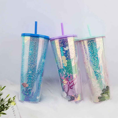 Funky Ocean Glitter Cup 🌊 – Dive Into Hydration