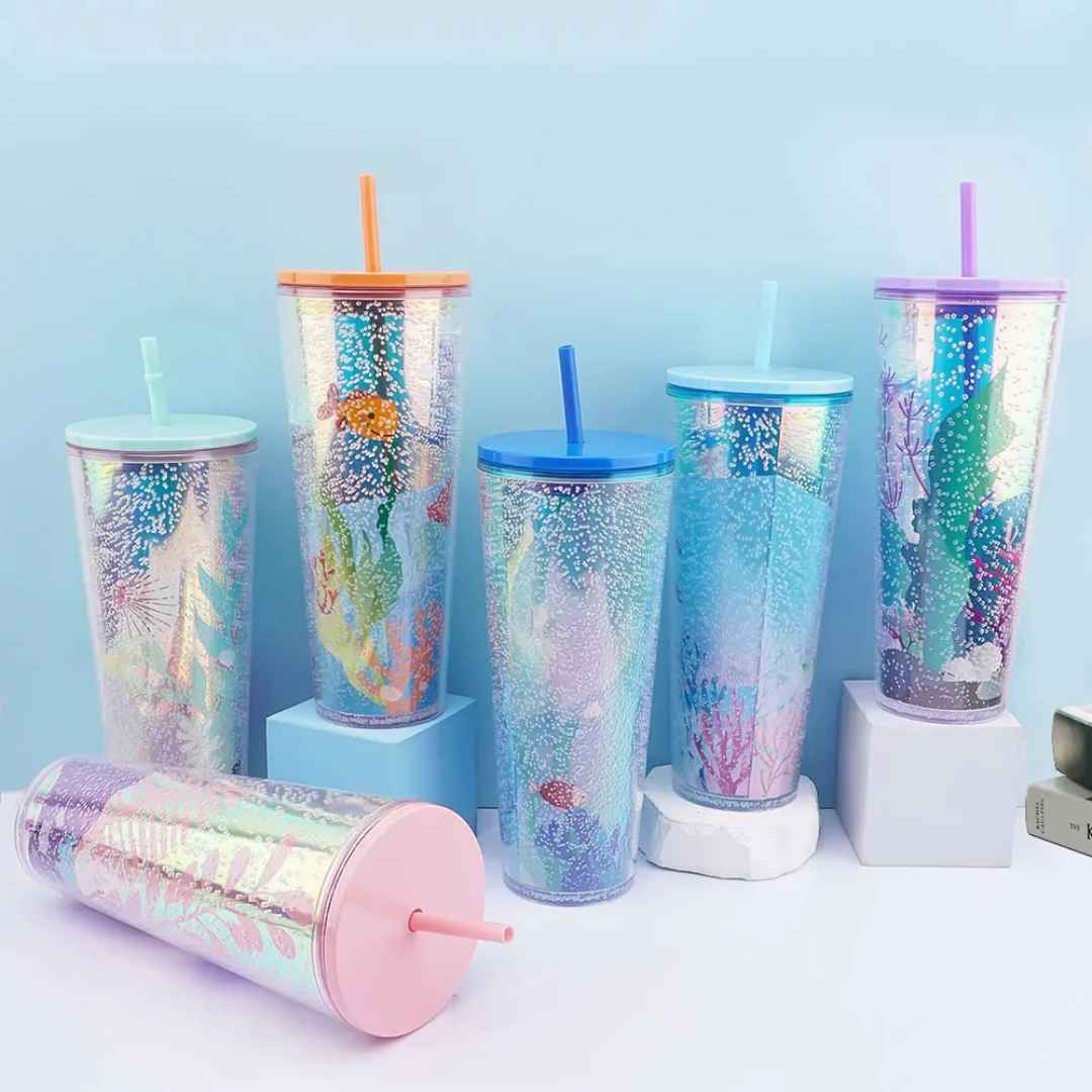 Funky Ocean Glitter Cup 🌊 – Dive Into Hydration