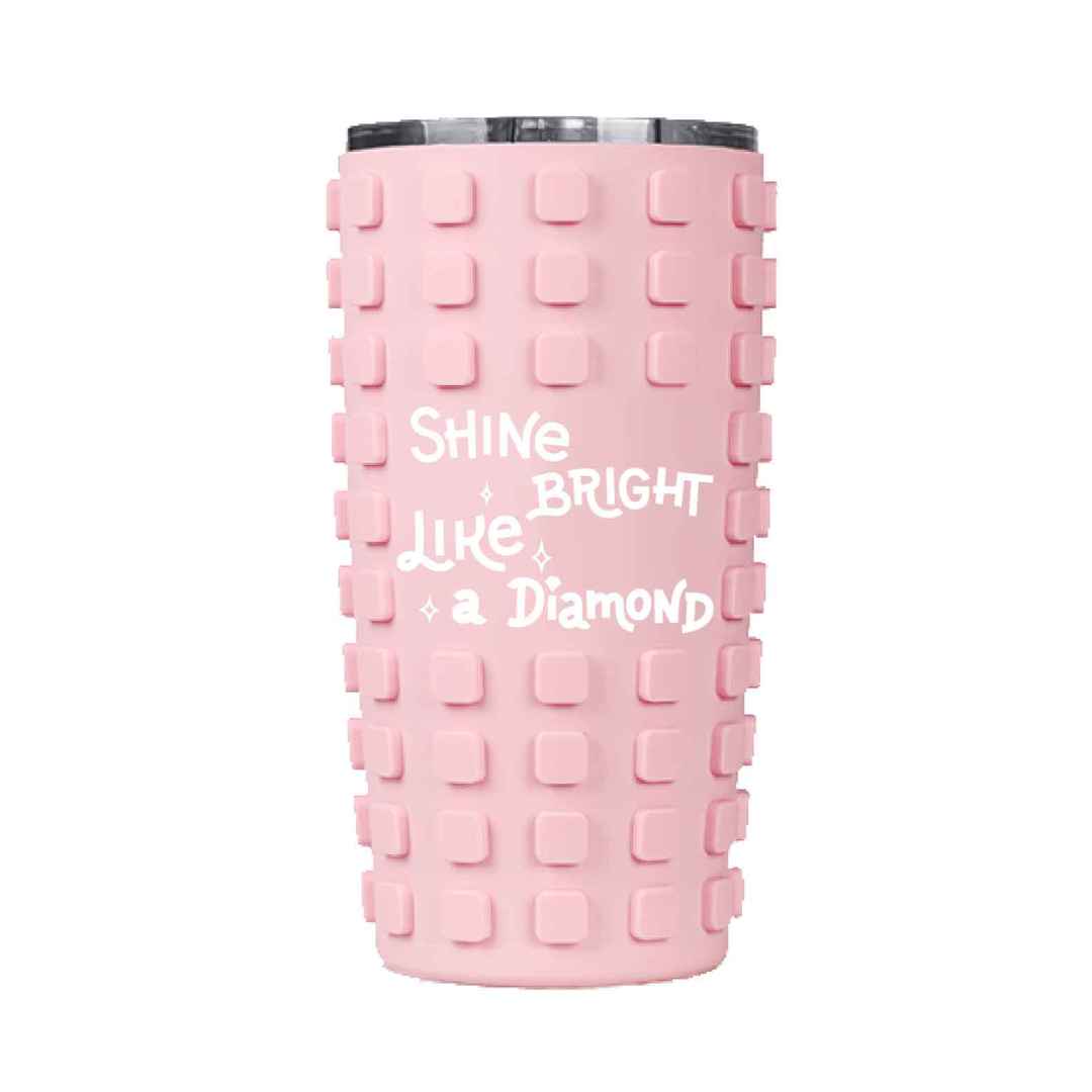 Funky Grid Grip Tumbler 🔲 – 500ml Bold Energy