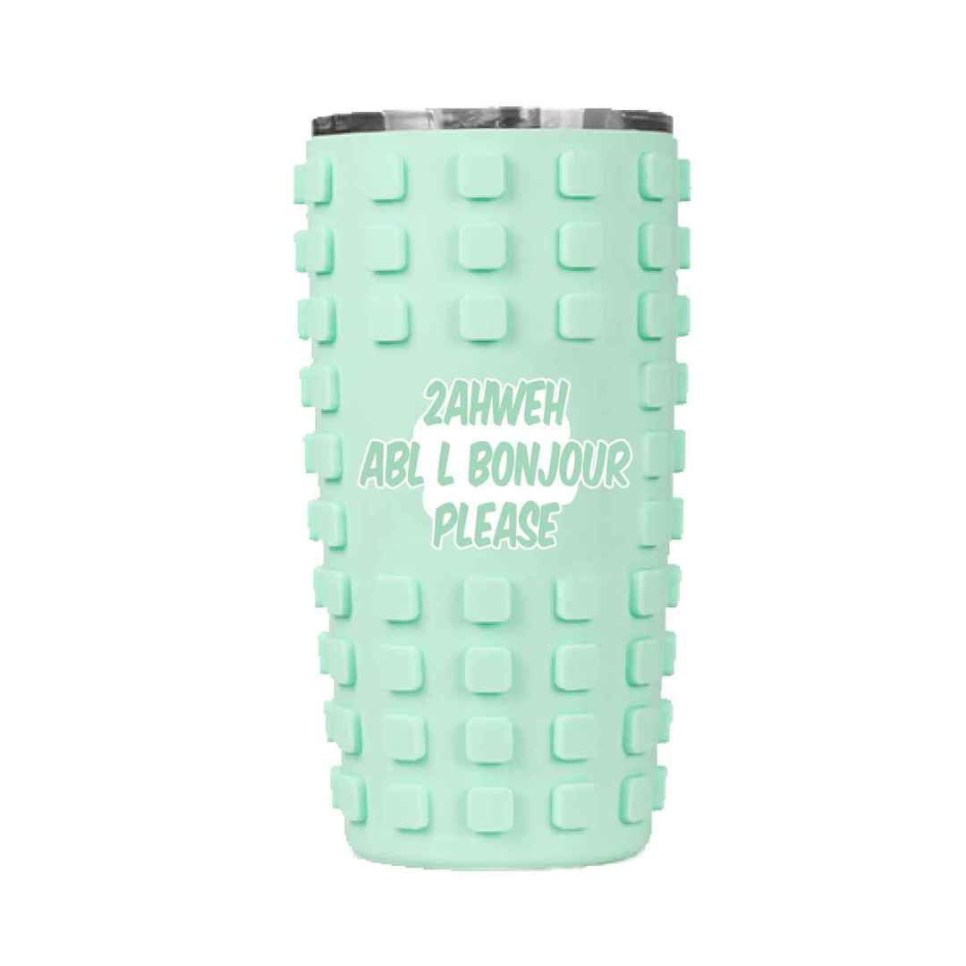 Funky Grid Grip Tumbler 🔲 – 500ml Bold Energy