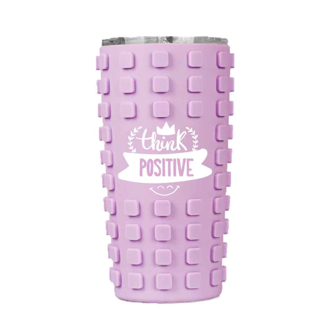 Funky Grid Grip Tumbler 🔲 – 500ml Bold Energy