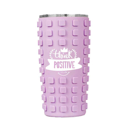 Funky Grid Grip Tumbler 🔲 – 500ml Bold Energy
